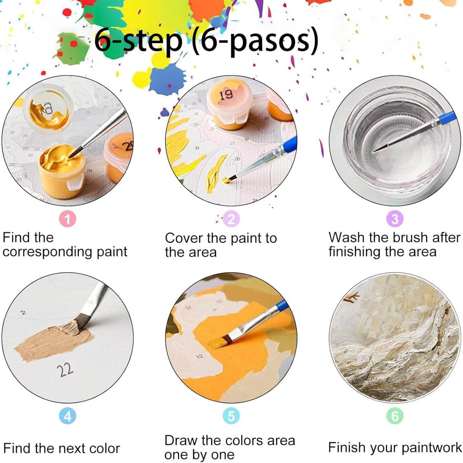 Pintar por Numeros Adultos Mujer, Pintar por Numeros Niños Kit Manualidades Adultos Abstracto Cuadros para Pintar por Numeros Pintura Acrílico, Cuadros Decoracion Salon Modernos 80X160cm 7w-3-A