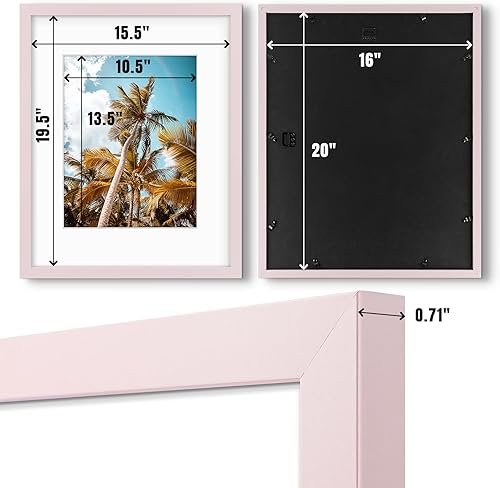 Vista 349 de Frametory, Portarretratos negro de 16 x 20 pulgadas, para fotos de 11 x 14 pulgadas con paspartú, molduras anchas (16 x 20 pulgadas, negro)