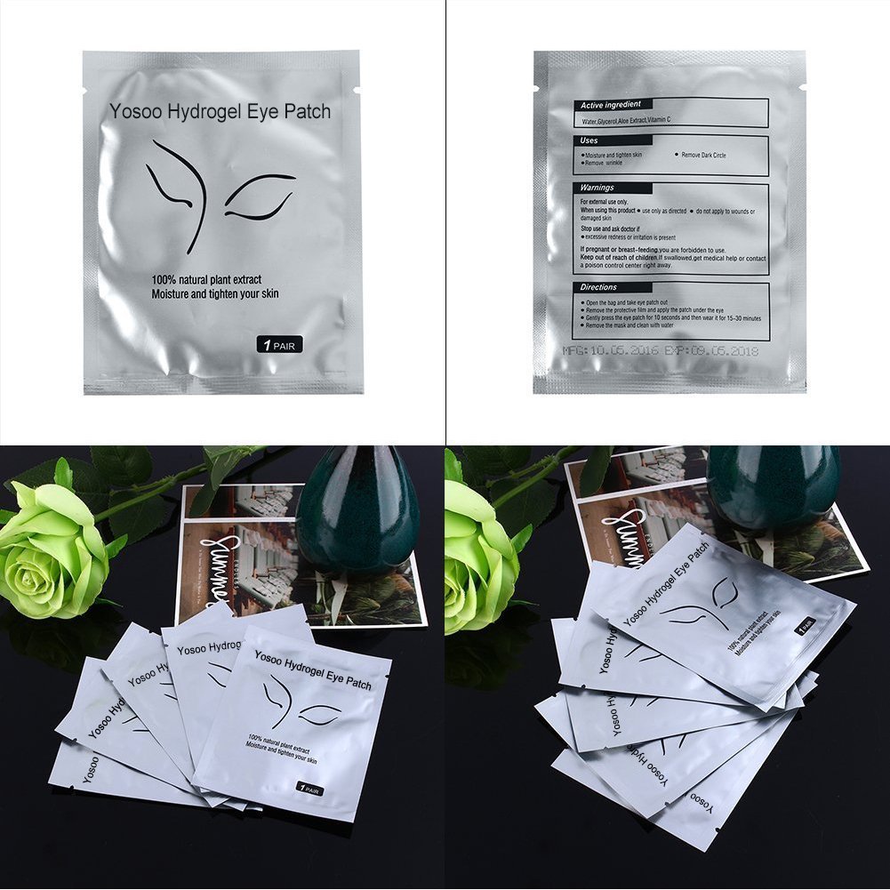 100 Pairs Set,Under Eye Pads, Lint Free Lash Extension Eye Gel Patches for Eyelash Extension Eye Mask Beauty Tool