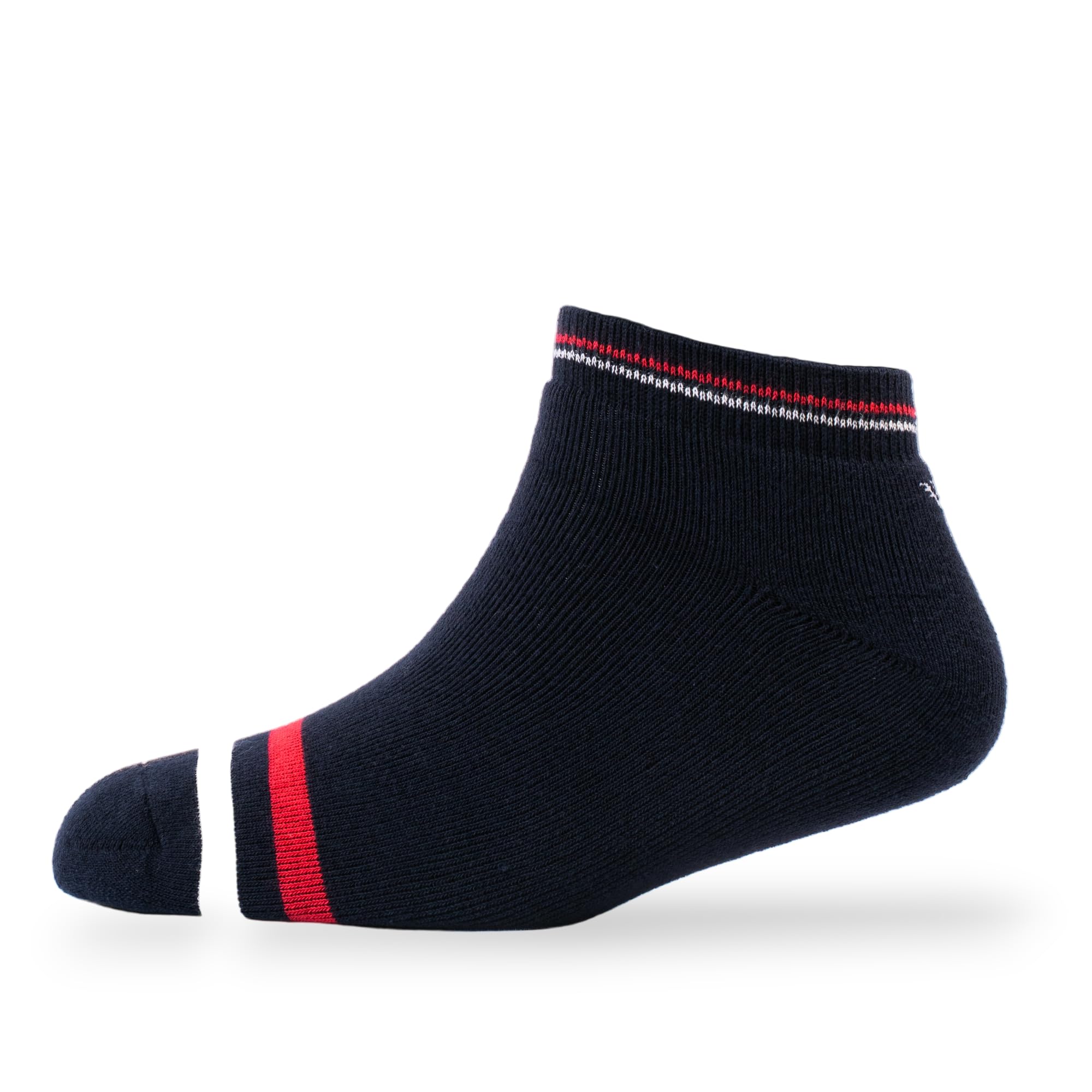 Men's_Socks Navy Colour Cotton Fabric Design Free Size Low Ankle Length Casuals & Formals Wear Socks Pack Of 1 1603-M1-Blue-image-29