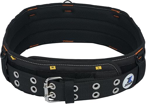 Zeluga 20-222 Heavy Duty Polyester Tool Rig Padded Belt, Black