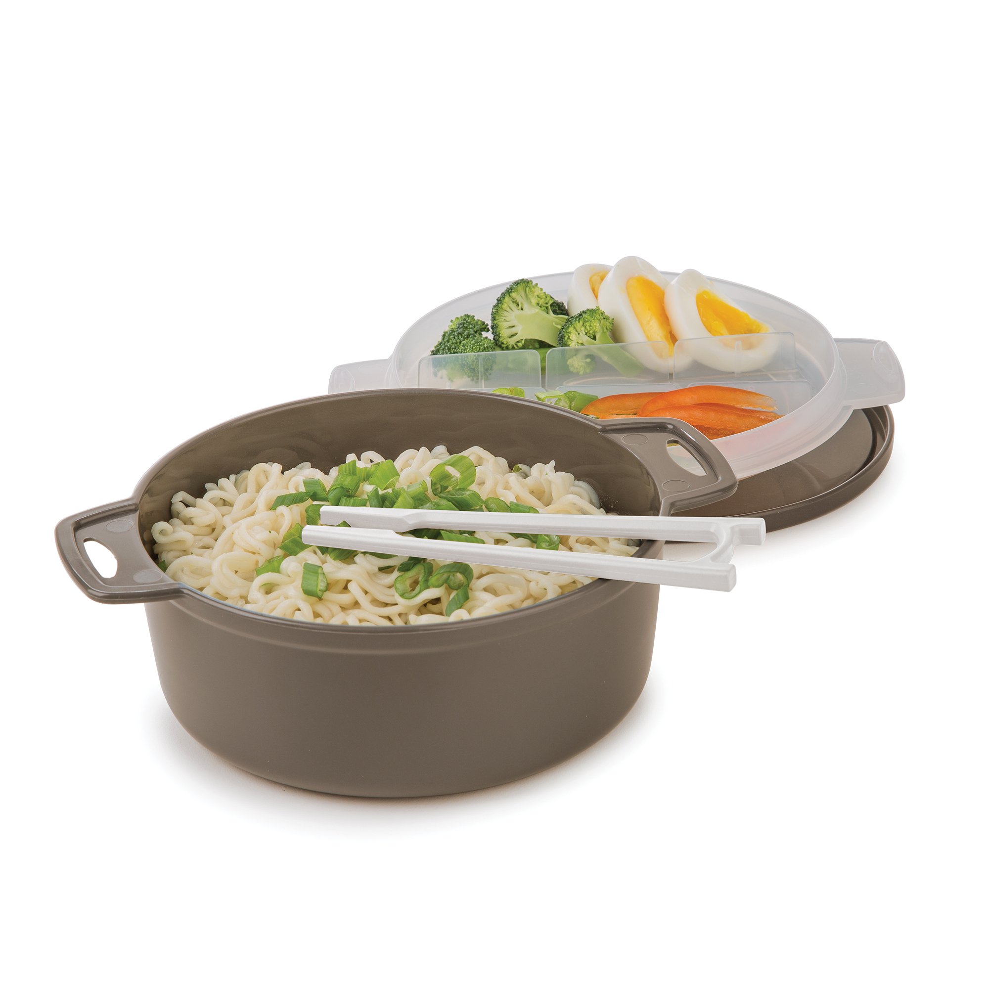 Hinomaru Collection Japanese Dinnerware Ceramic Ramen Udon Nooddle Bowl Set of 2 with Bamboo Chopsticks (Black Umei)