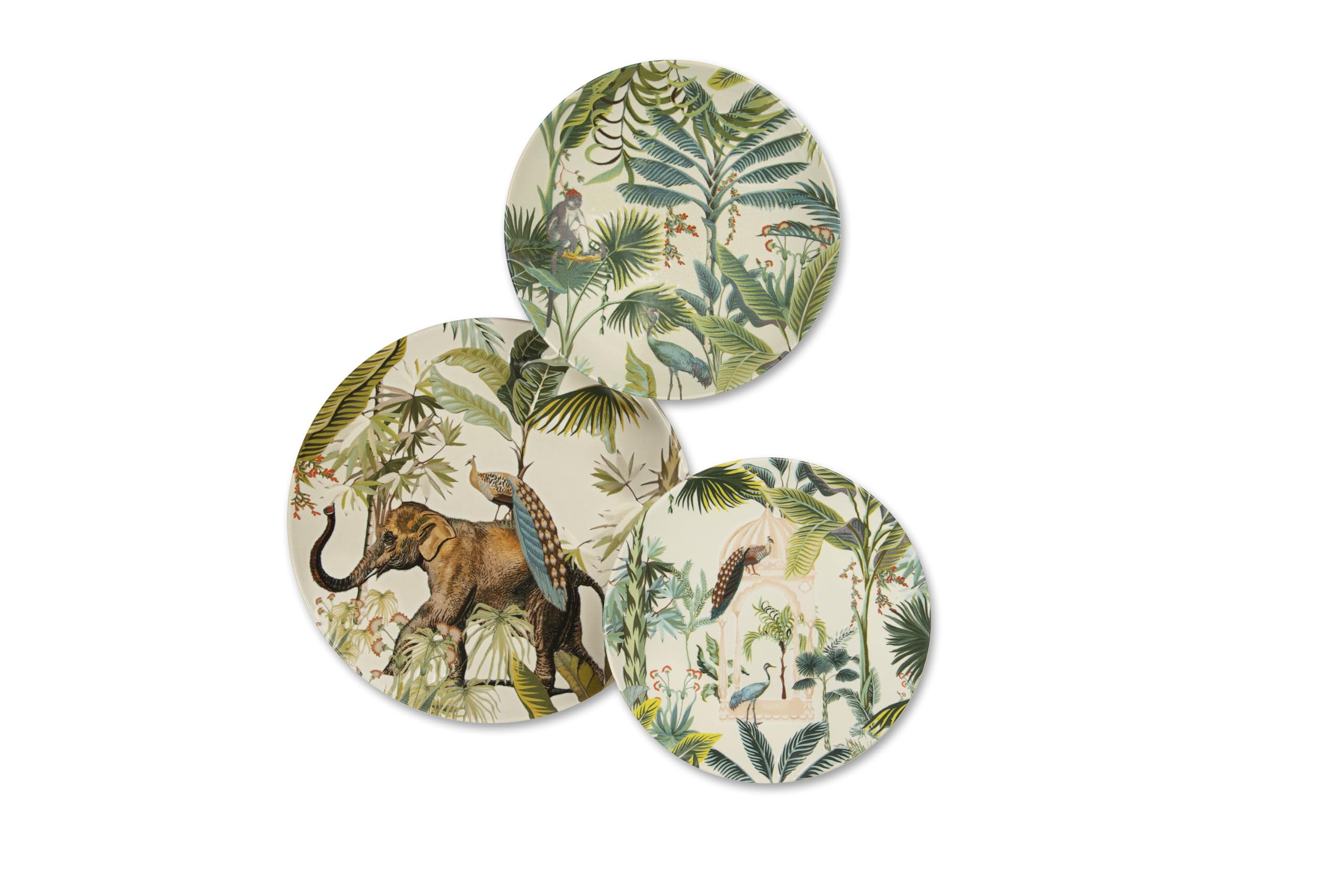 Excelsa Kabir Servizio Piatti 12 Pezzi, Ceramica, Set 4 Persone, Multicolore