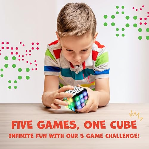 Miniatura 2 de Winning Fingers Juego electrónico de memoria y cerebro intermitente de cubo – Juguetes de mano 4 en 1 para niños – Gadgets geniales, juegos para
