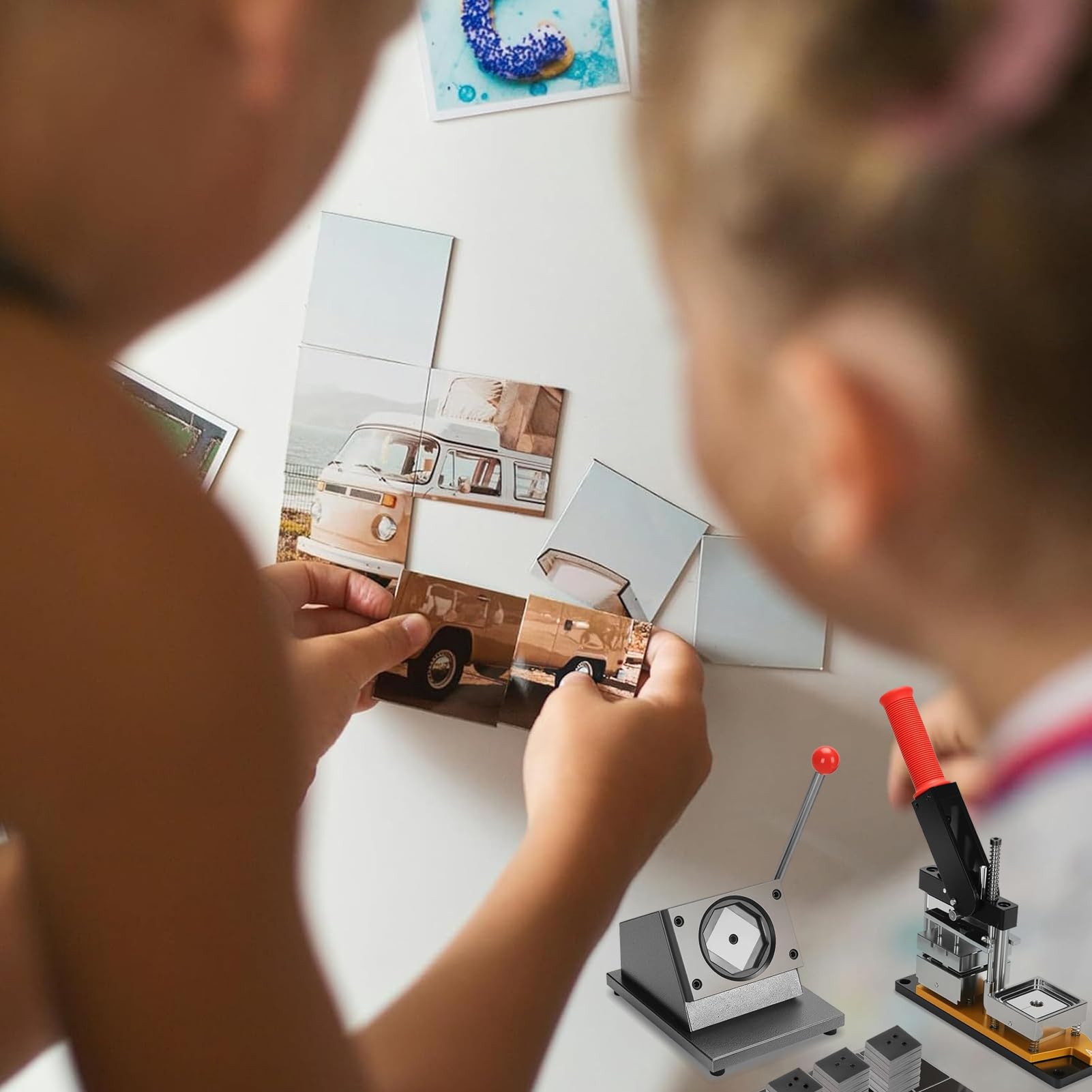 Materiały magnetyczne DIY do magnesów na lodówkę, kompletny zestaw do maszyny do produkcji naklejek, zawiera 500 lub 1000 kwadratowych zestawów magnesów