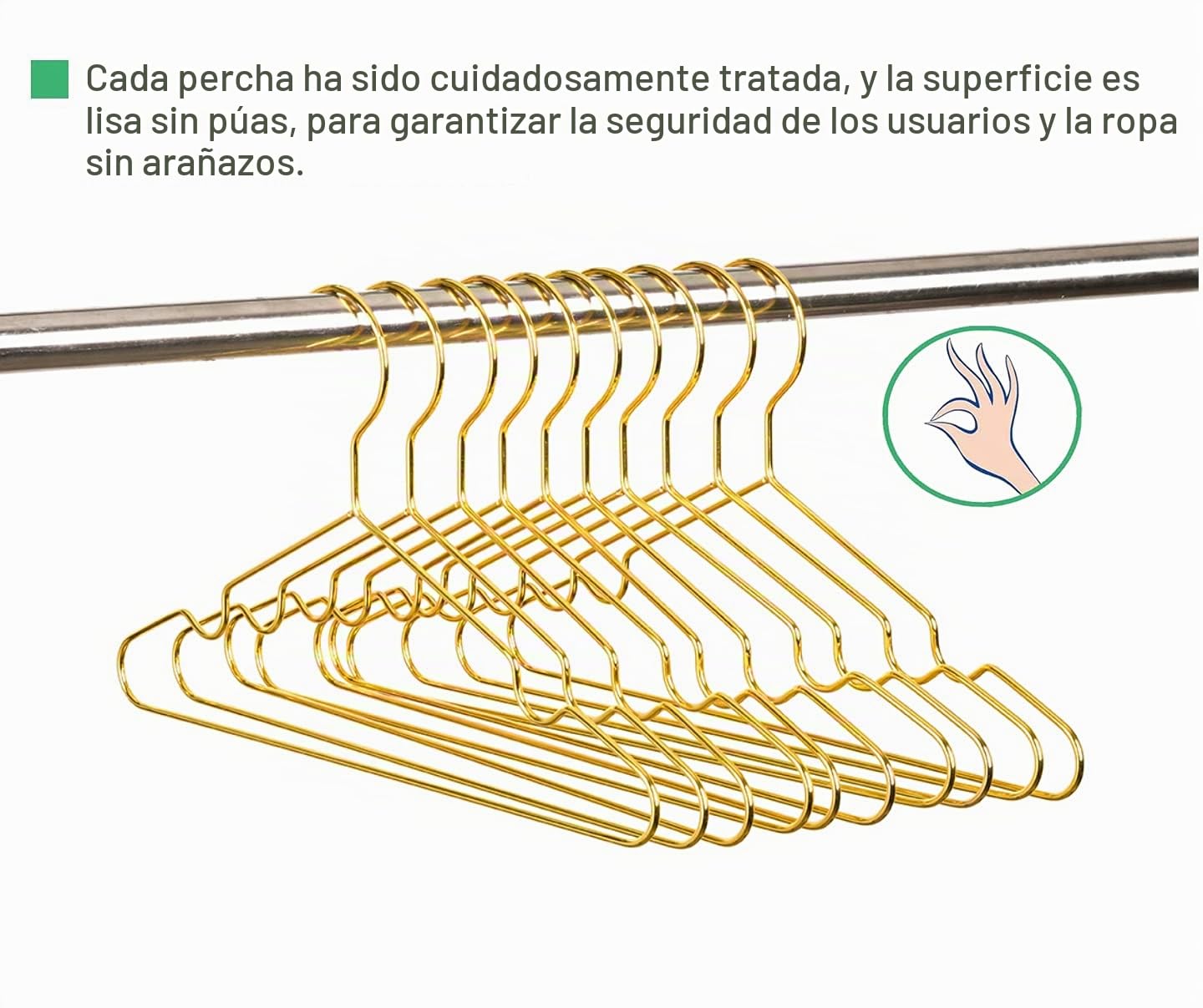 Amber Home - Paquete de 20 perchas metal resistente, 30,5 cm, ahorro de espacio, para ropa de niños pequeños, abrigos y pantalones, dorado