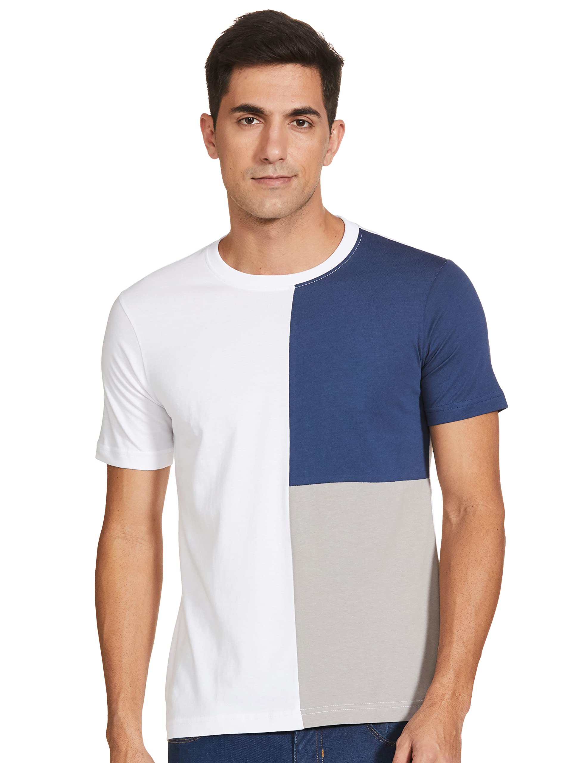Amazon Brand - SymbolMen's Color Block Regular T-Shirt (SYM-T-CD1-D4)