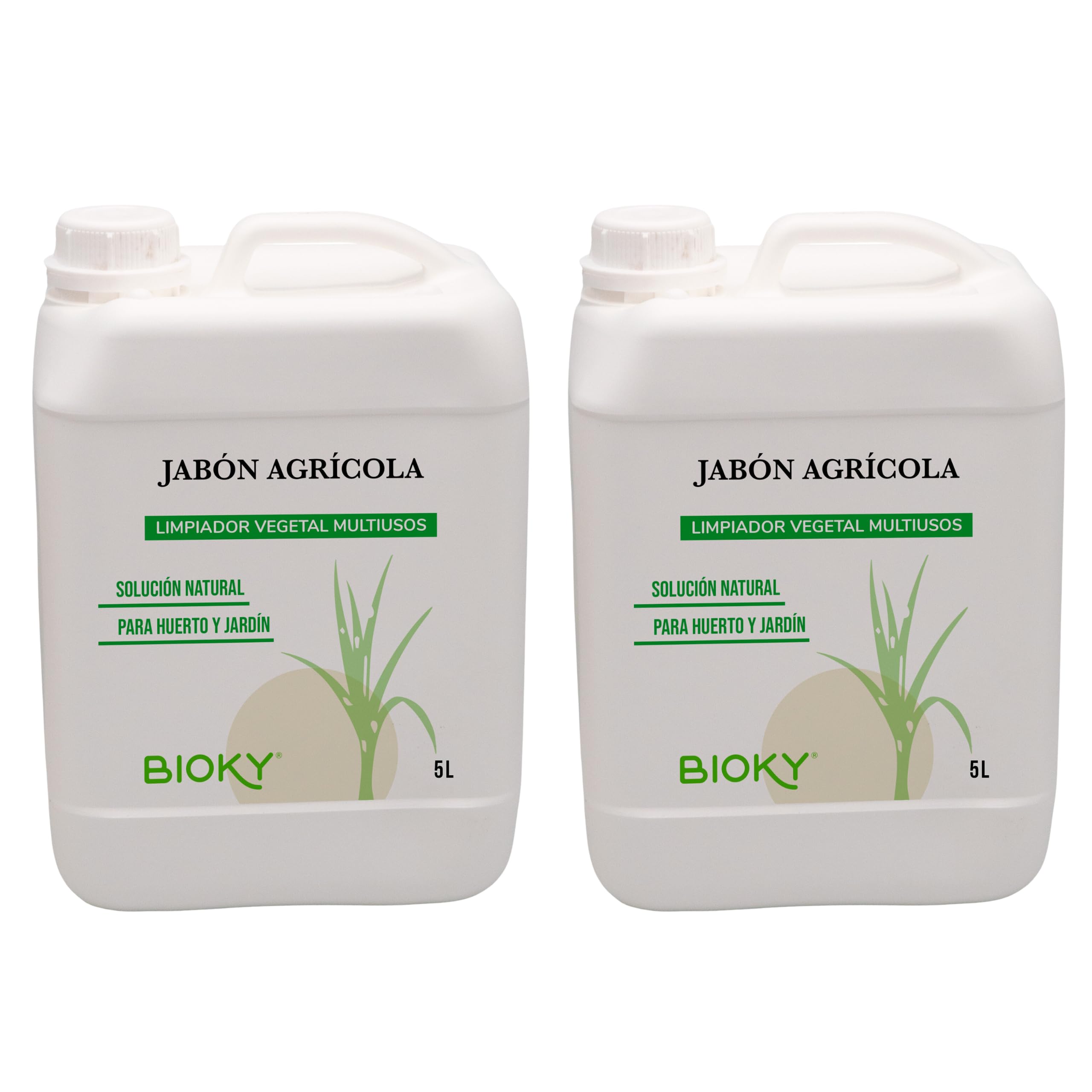 Jabón Potásico Agrícola 10L (Pack 5L + 5L) | Súper Concentrado | Solución Potásica Plantas - Protección: Araña Roja, Pulgón, Cochinilla, Mosca Blanca | Limpiador de Melazas | Prevención Hongos