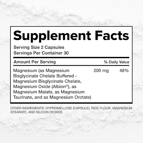 Miniatura 6 de Complement Magnesio - 4 formas biodisponibles para relajación, sueño, recuperación muscular, estrés y apoyo al estado de ánimo, malato de magnesio,