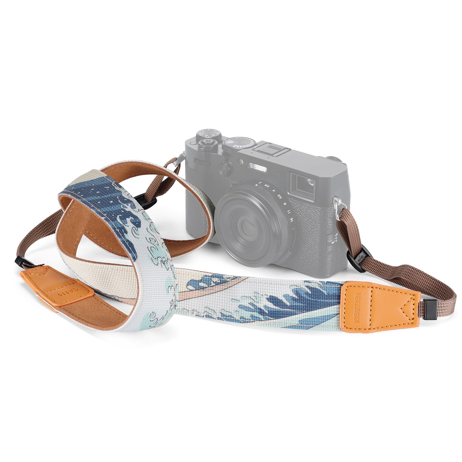 Sangle Photo Sangle Appareil Photo VKO 100cm - Courroie Cou Pour Reflex Et Sans Miroir - Gris Sangle Appareil Photo Cou