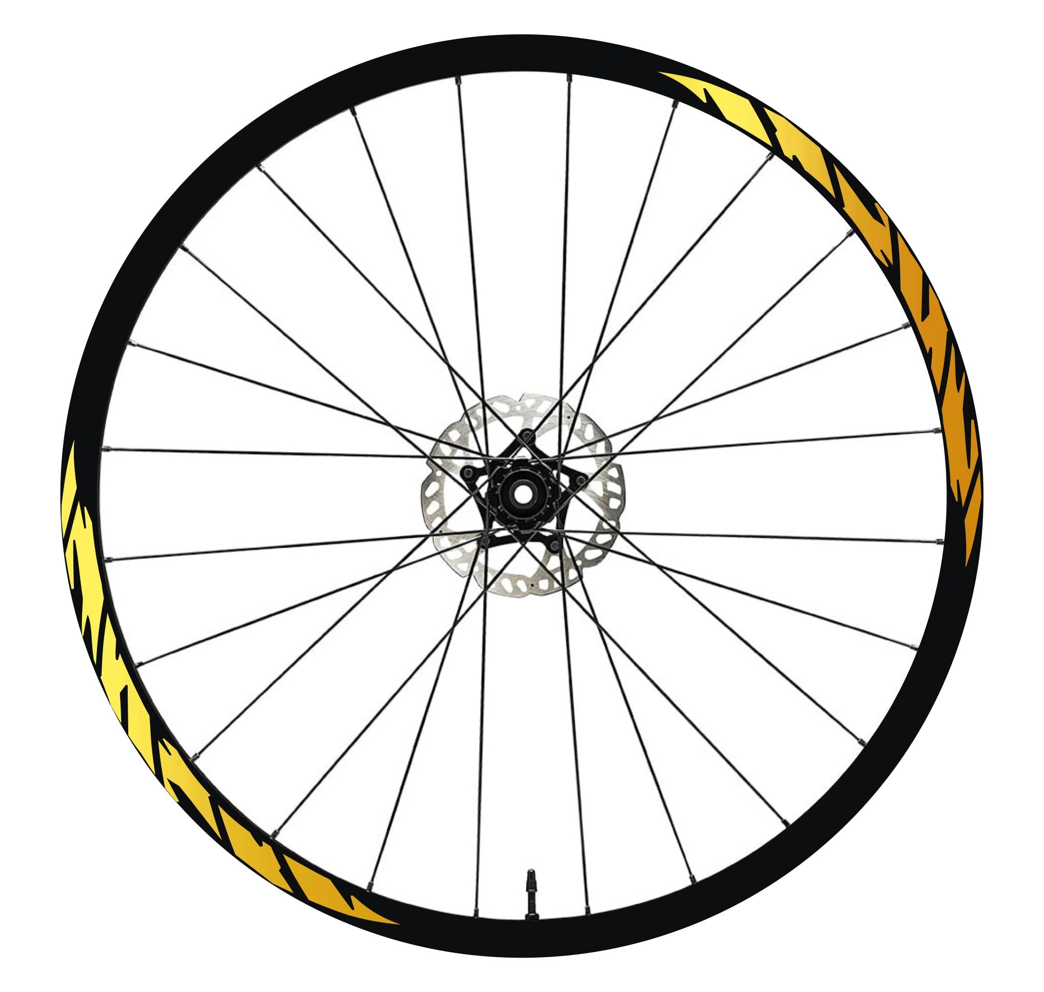 DualColorStampe Aufkleber kompatibel mit Cube, Fahrradfelgen, 26 Zoll – 27,5 Zoll – 28 – 29 Zoll (66,8 – 63,5 cm), Rad MTB Bike Stickers Felgen MTB B0062 (28-29 Zoll, Gold 91) Auto & Motorrad
