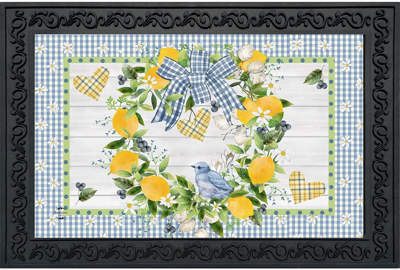 Briarwood Lane Bluebirds and Daffodils Spring Doormat