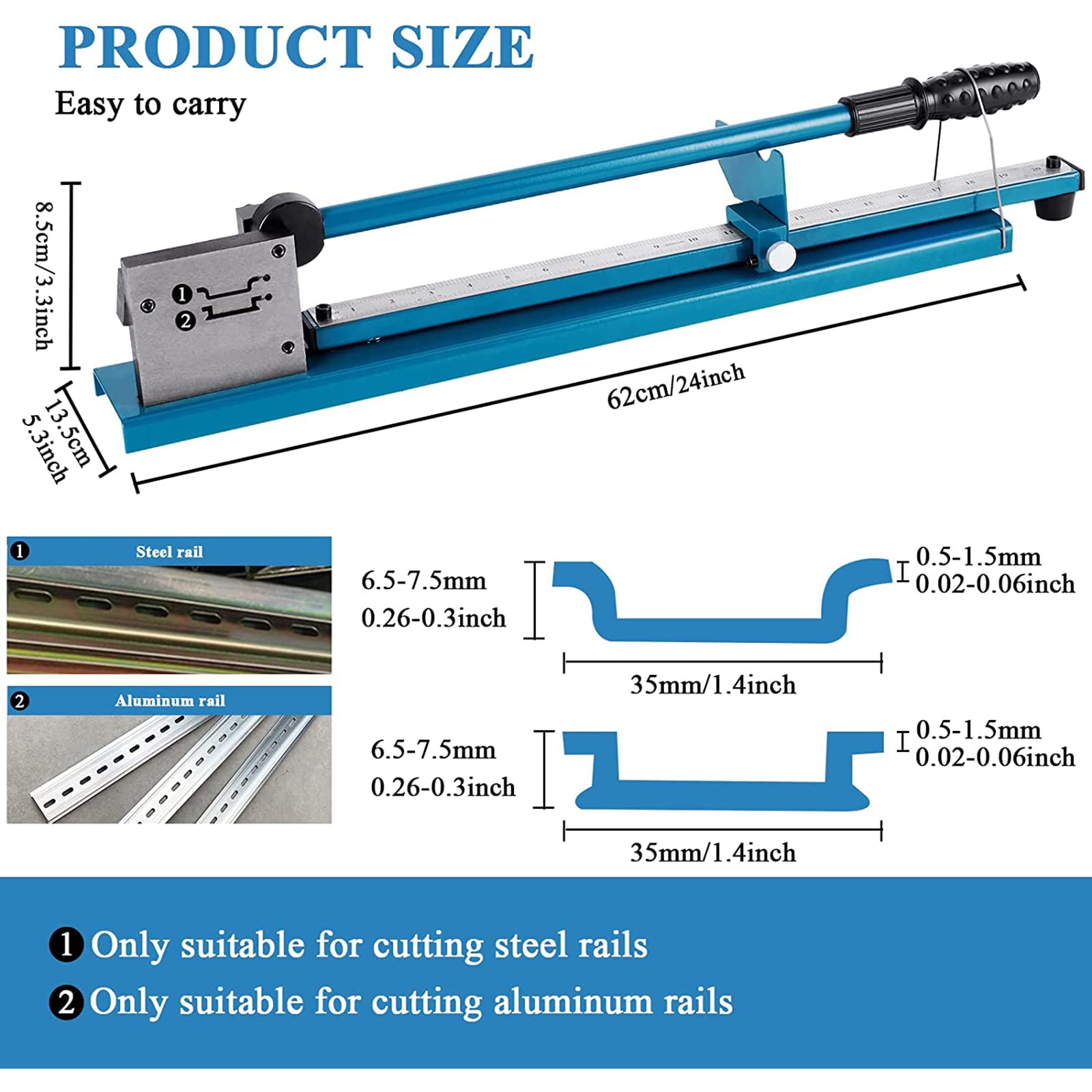 Amazon.co.jp: DINレールカッター、手動ガイドレールカッター、50CM