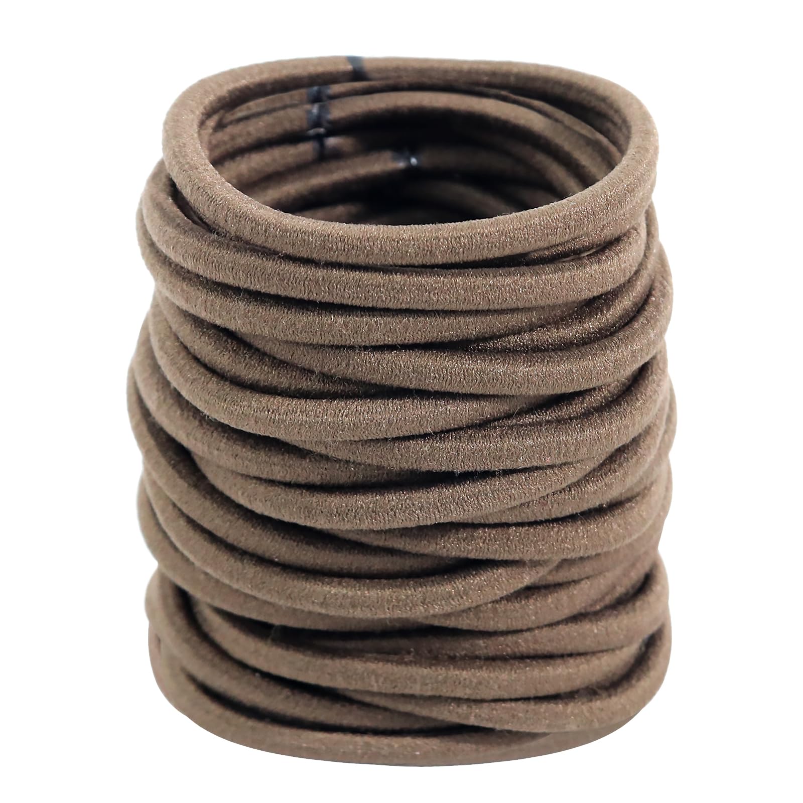 Hanyousheng Gomas de Pelo Niña, 36 Piezas Elástico Gomas sin Metal Suave, 4 mm en Espesor Coleteros Elásticos para el Pelo Grueso y Rizado para Mujeres y Niñas Pequeñas (marrón)