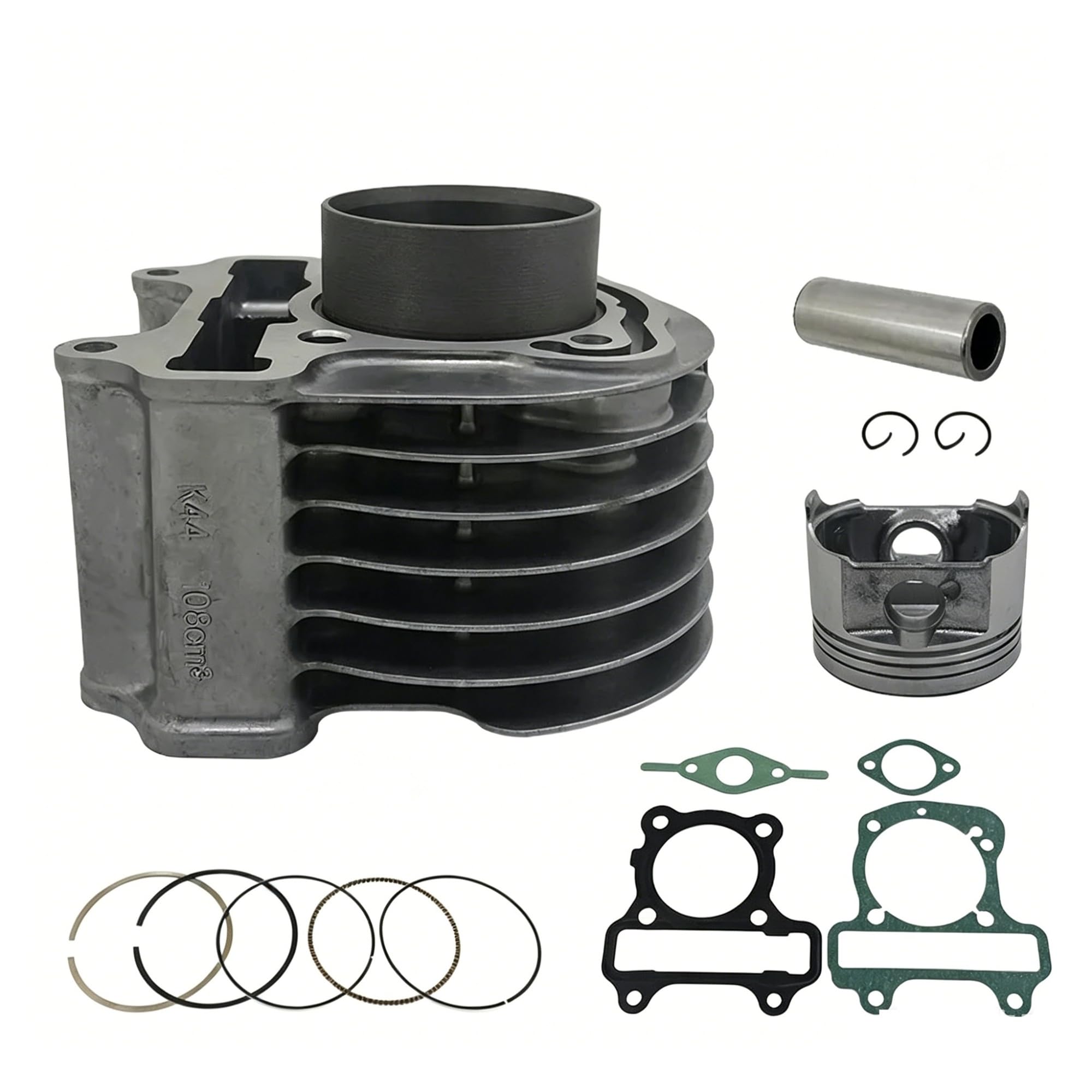 Cylindre Moto Kit Cylindre Moto Joint Segment Piston Pour Zoomer X Gen 2 Pour Moteur NS110 Pièces Rechange K44 Alpha110 50mm 53.5mm Grand Alésage Piston(50mm)