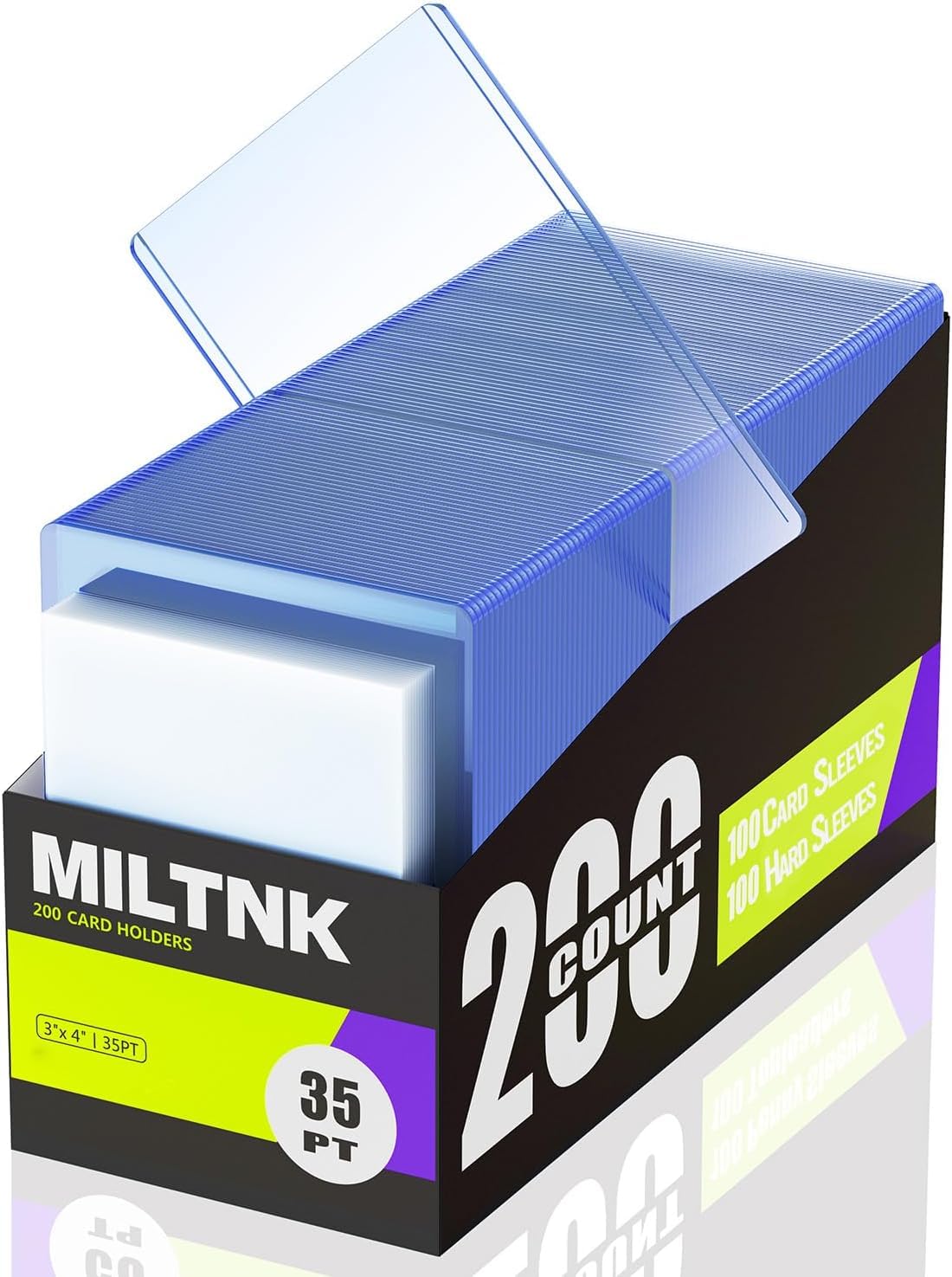 MILTNK 200 Card Sleeves Hard (100 Hard + 100 Soft)