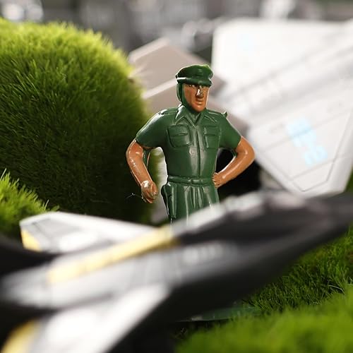 Miniatura 6 de 3 otters Juego de 27 piezas militares para hombres del ejército, juego de juguetes de portaaviones militares, grupo de batalla militar, ejército de