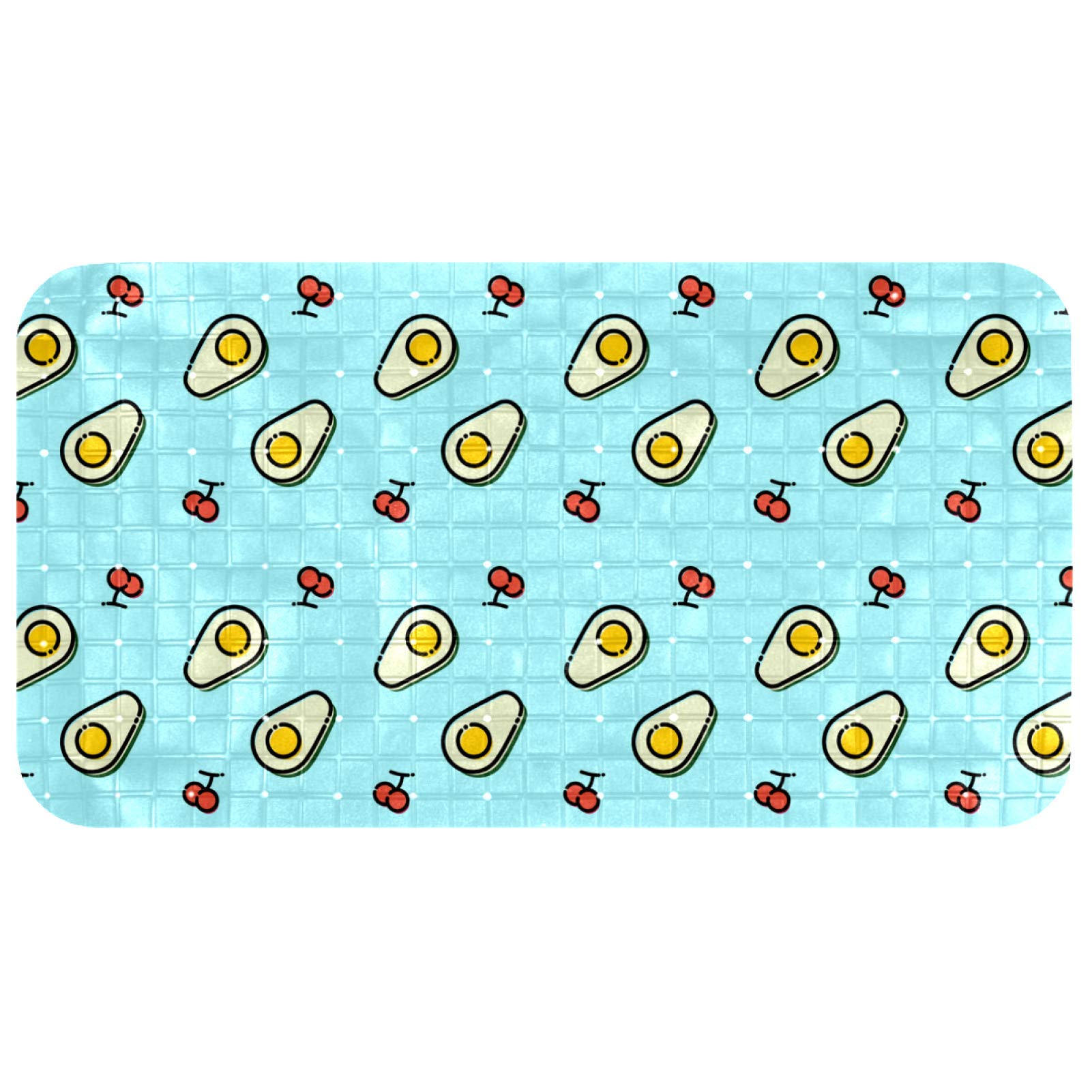 Alfombrilla de ducha para bañera Bennigiry de 26.9x14.7 pulgadas, excelente diseño de aguacate