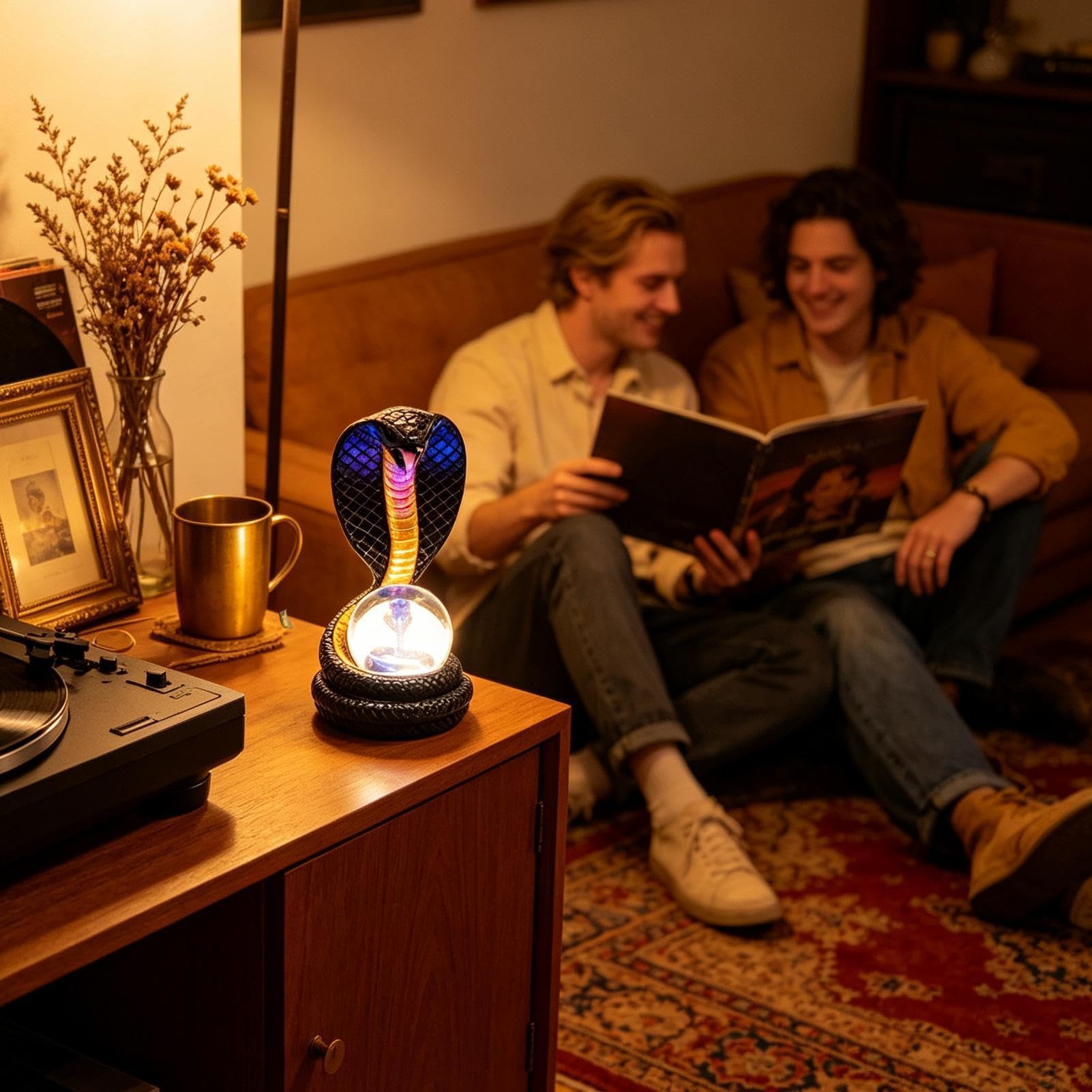 Lampka Biurkowa LED Żywiczna dekoracyjna z wtyczką USB