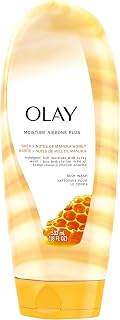 Olay Moisture Ribbons Plus Body Wash Shea Butter & Manuka Honey - Deep Conditioning Moisturizing for Soft Skin, 18oz
