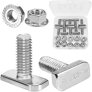 Hammer Head Screws M8 x 20 Flange Nuts Hex Nu...,