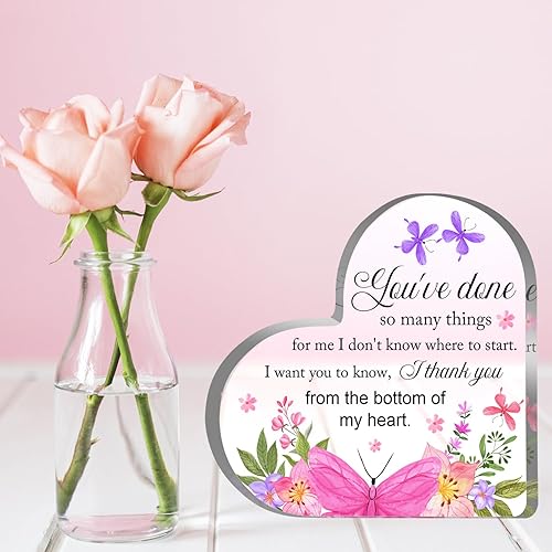 Miniatura 5 de Regalos de agradecimiento, regalos de agradecimiento, regalos de despedida de jubilación, acrílico en forma de corazón con mensaje inspirador,