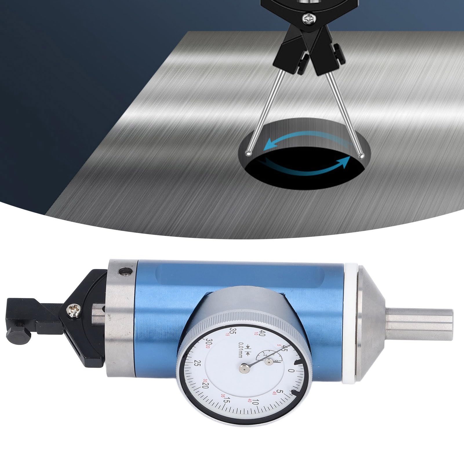 Coaxiale centreerindicator, 0-3 mm positioneringsmeetinstrument, 0,01 mm zaktype centreringsmeetklok, freesmachine-uitlijningstest