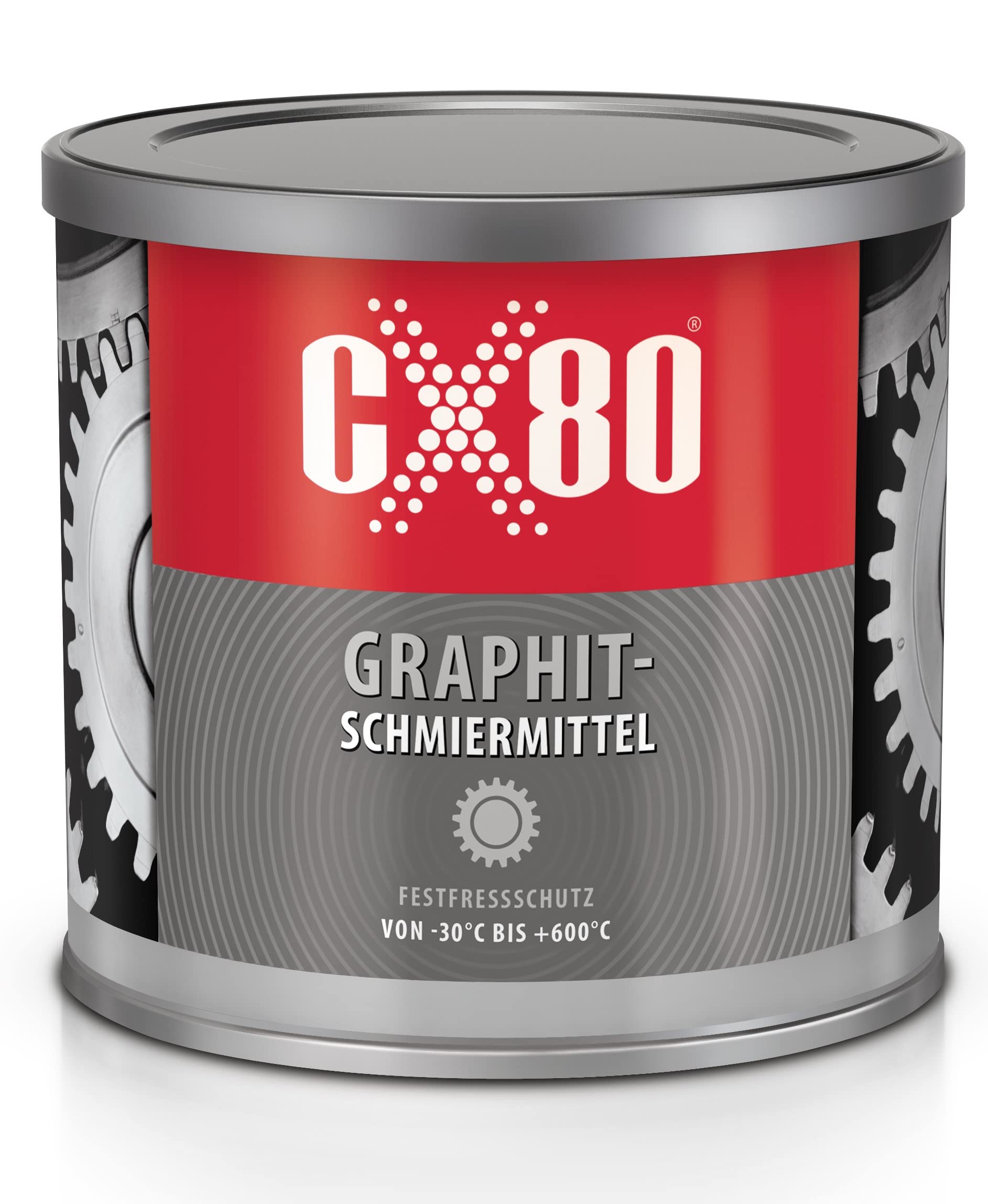 CX80 500 g Graphite Lubricant, High Temperature Grease with 15% Graphite, Water Resistant and Corrosion-Inhibiting