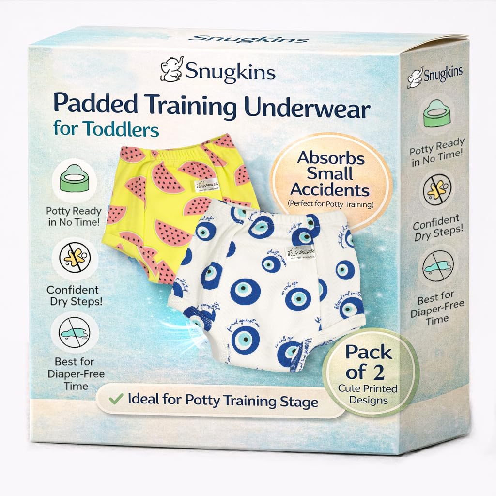 Snugkins Padded Underwear for Babies and Toddlers 4-5 years with 4 Layers of Cotton Padding Potty Training Pull Up Pant & Diaper-Free Time Pack of 2-image-21