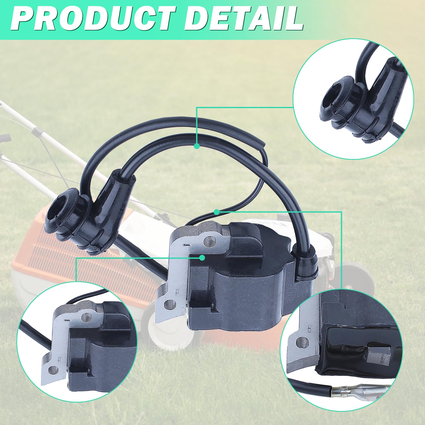 Bobina di Accensione per Honda GX35 UMK435 e Motore di Serie, ADEFOL Modulo Bobina di Accensione con Candela Accessorio per Decespugliatore Motore a 4 Tempi Pezzi di Ricambio