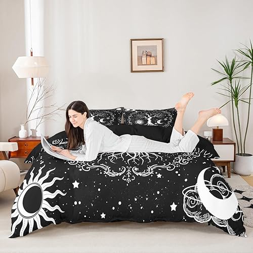 Vista 172 de Funda de edredón con estampado de gatos de dibujos animados, para niños, niñas, amantes de los gatos, funda de edredón rosa con corazón y fresa