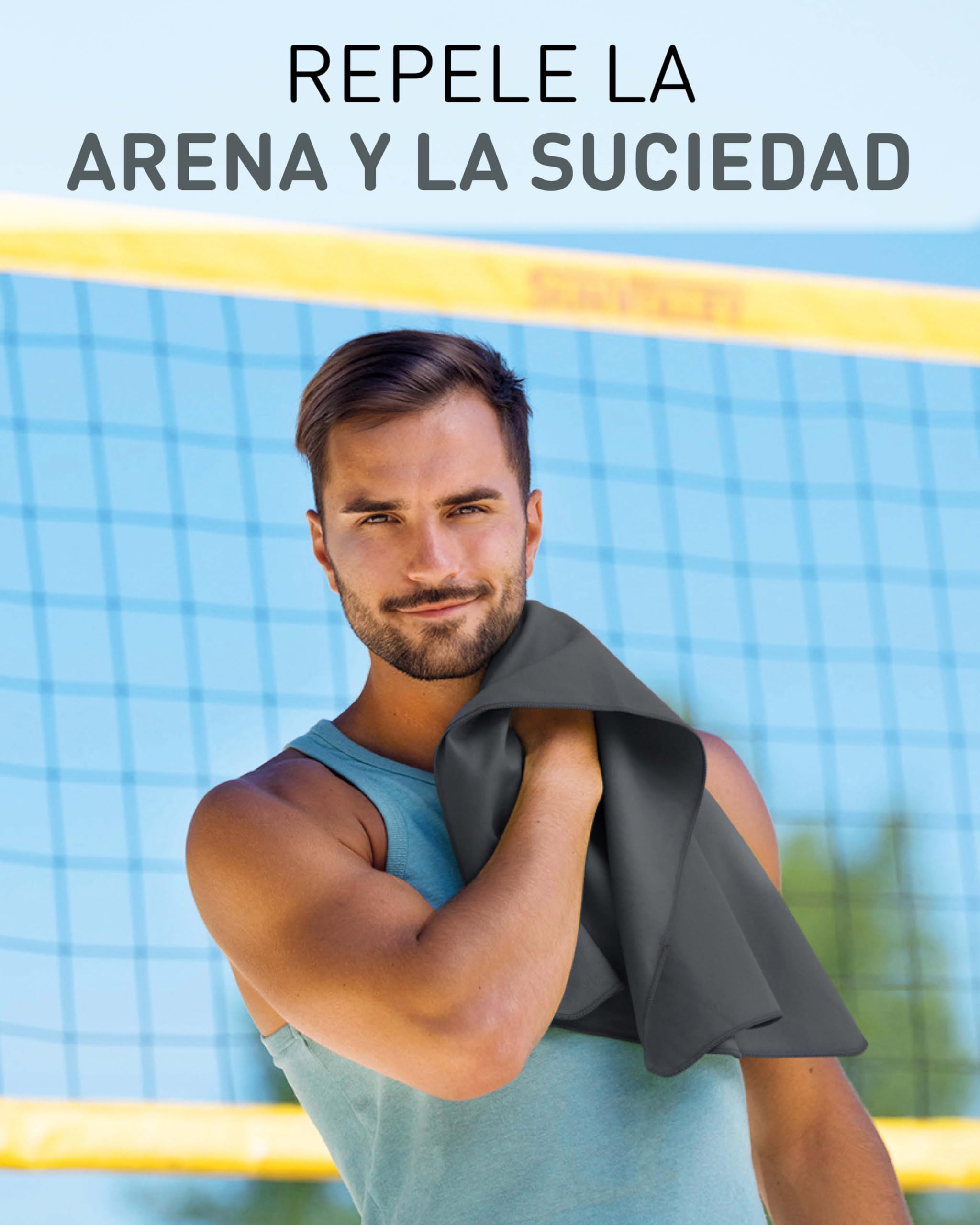 Fit-Flip Toalla Microfibra Gimnasio - compacta, Ultraligera y de Secado rápido – Toallas para Gym, Piscina, Viaje, Natacion y Playa Grande — view 6