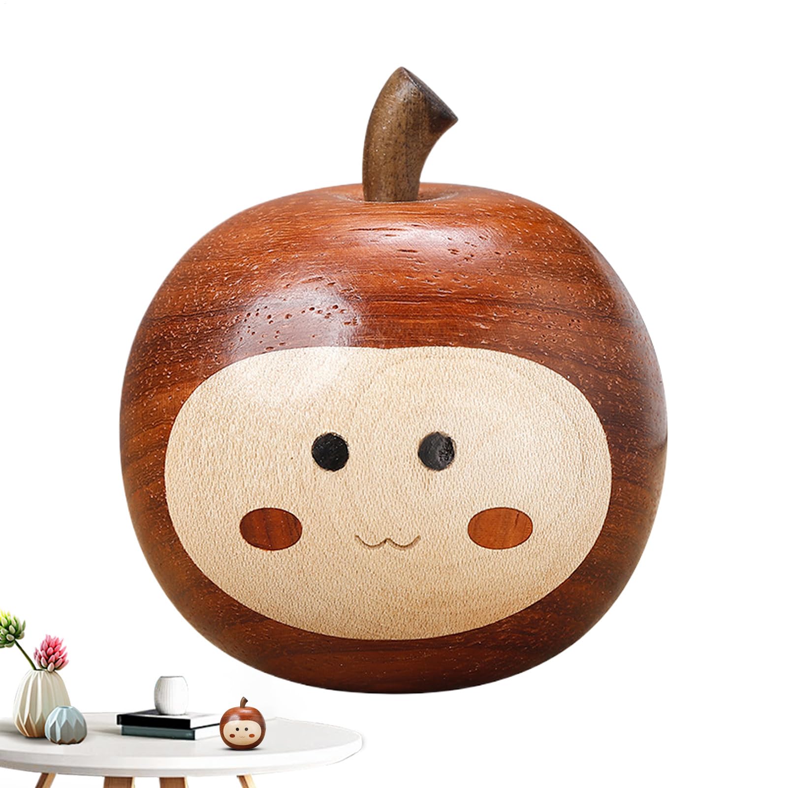 Figurine de fruit en bois sculptée décoration intérieur maison pour étagère