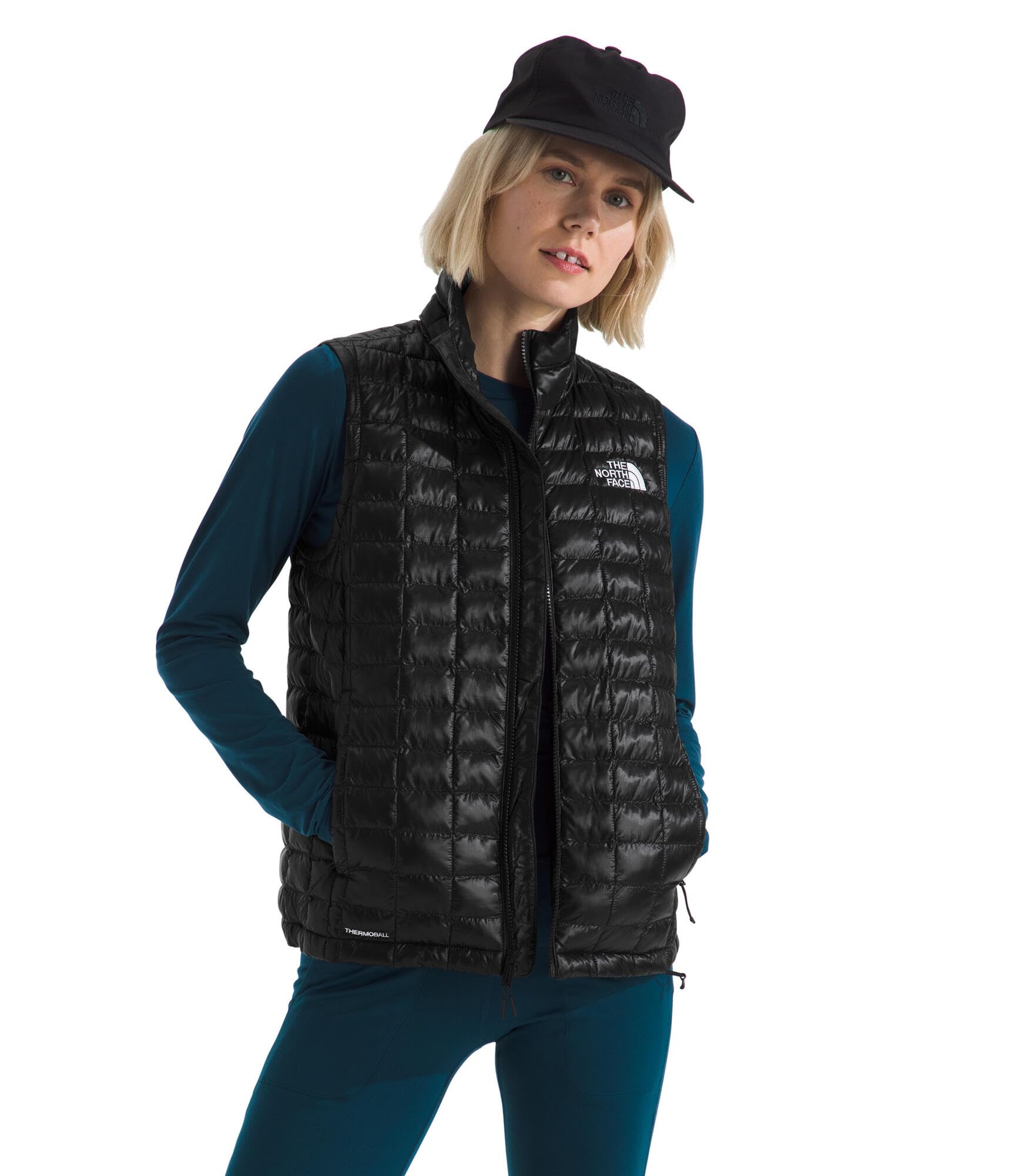 THE NORTH FACE Women's Thermoball Vest | Lightweight Zip Up Vest With Synthetic Insulation, Wind Resistant & Water Repellent