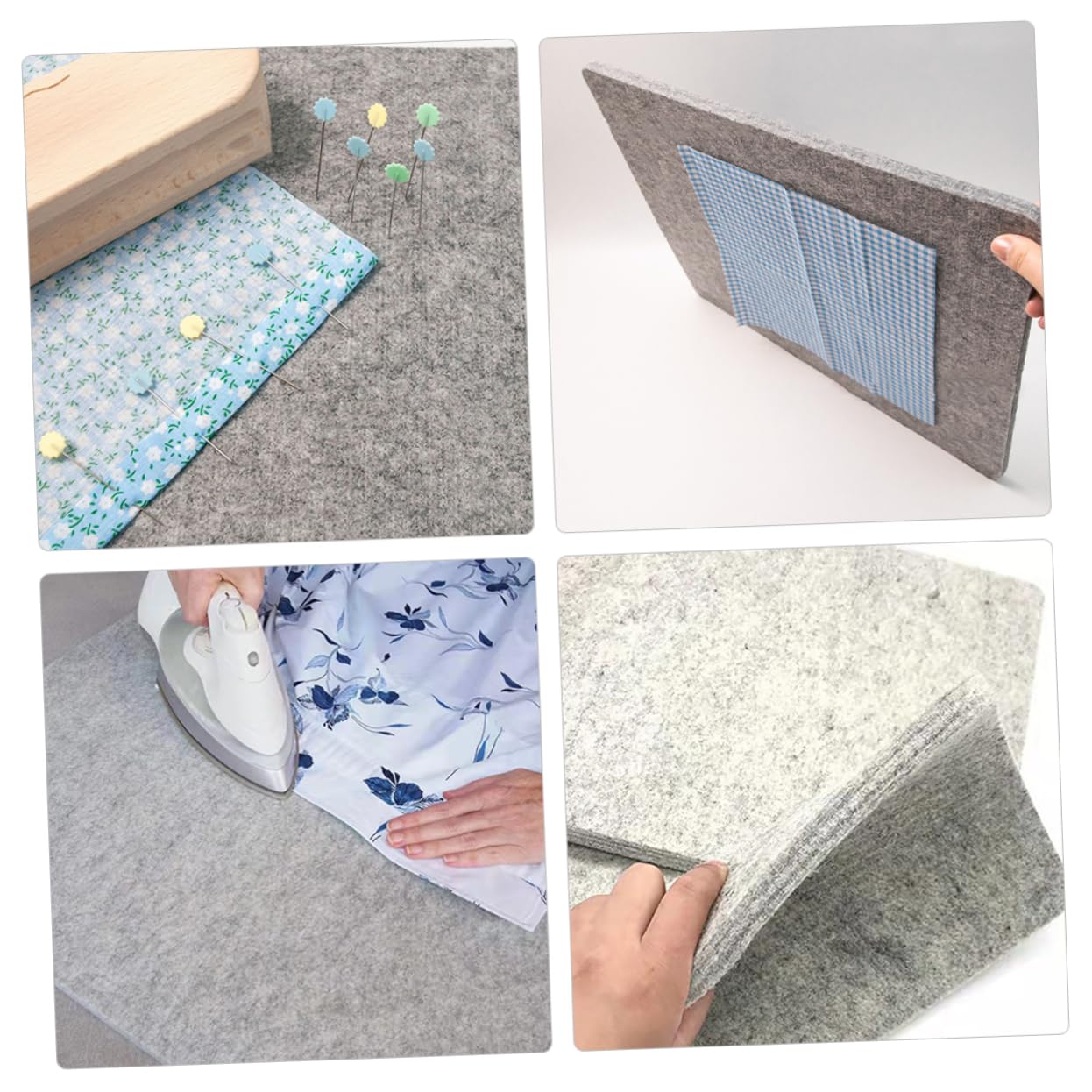 Gatuida Alfombrilla Planchado Pura Lana Fieltro Alta Temperatura Resistente Deformación Protección Térmica para Proyectos Costura y Acolchado