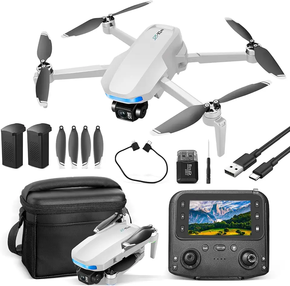 GPS Drone Com Camera Drone Profissional 4K HD câmeras Fluxo óptico FPV Mini Controle Remoto DroneQuadricóptero Bolsa De Transporte S-X1(com GPS/ 8G Cartão de Memória)
