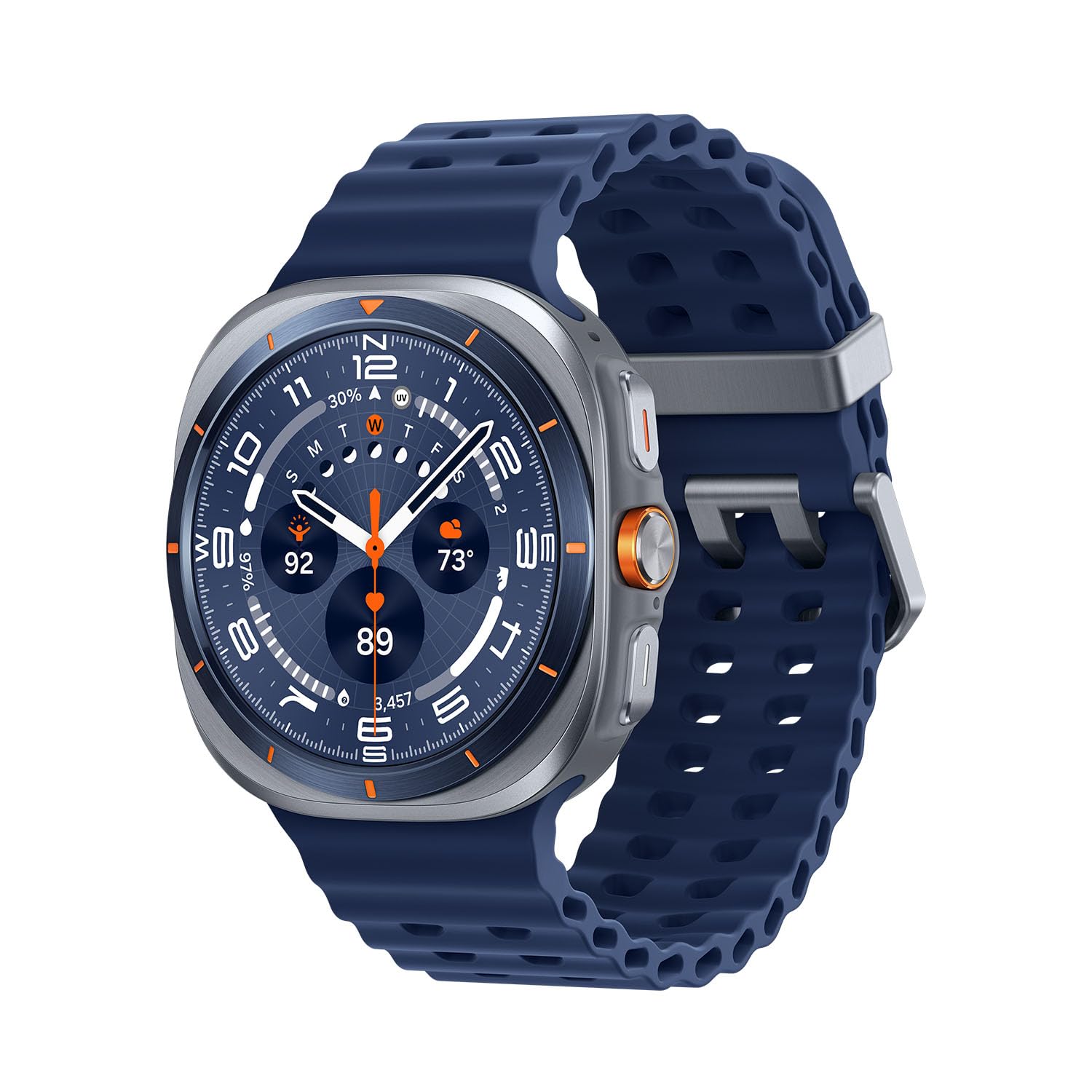 Samsung Galaxy Watch Ultra (2025) 47mm LTE Smartwatch, Titanium Casing, Advanced Sleep Coaching, Running Coach, Energy Score, Heart Rate Tracking, GPS, Titanium Blue [US Version, 2 Yr Warranty]