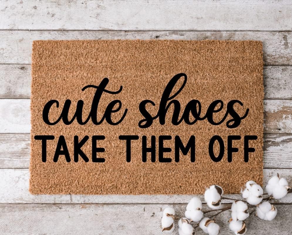 POMOTER Tapetes para puerta de entrada interior del hogar, bonitos zapatos, quitártelos de bienvenida, regalo alegre, divertidos tapetes para puerta