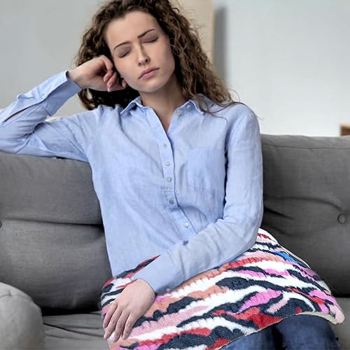 Miniatura 5 de Almohadilla térmica eléctrica para aliviar el dolor de espalda y calambres en hombros, cuello, rodillas y piernas, 12 niveles de calefacción,