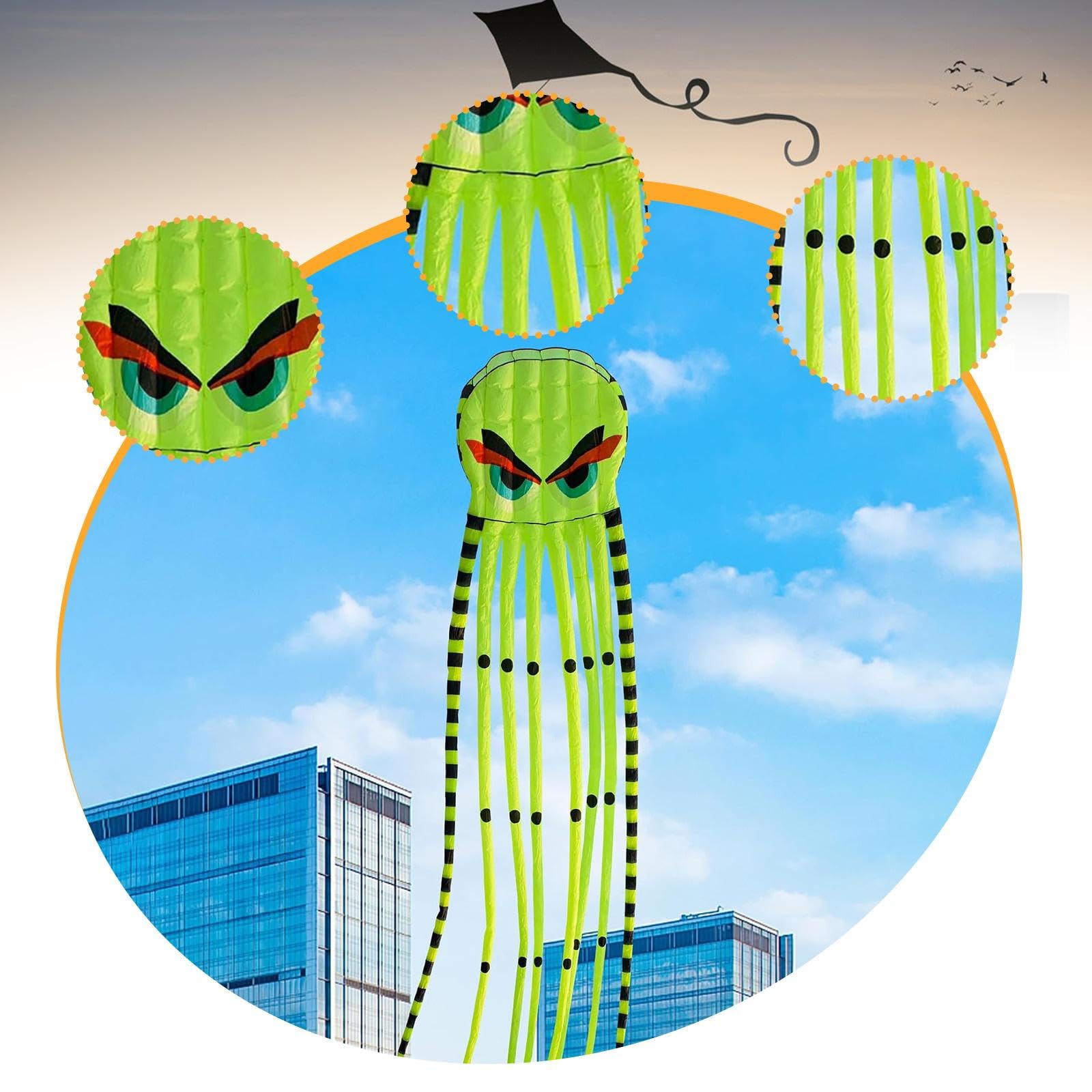 Kite Ideale per Adulti, Volantino di Grandi Dimensioni Adatto alle Avventure di Spiaggia, Verde