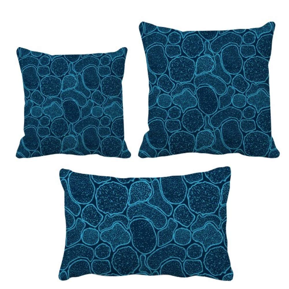 Housse de coussin avec microscope bleu taie oreiller salon motif cellule biologique