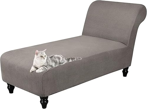 Miniatura 14 de ele ELEOPTION Funda para tumbona súper elástica para interiores, funda de lujo para tumbona sin brazos, ajuste universal de 40 a 60 pulgadas