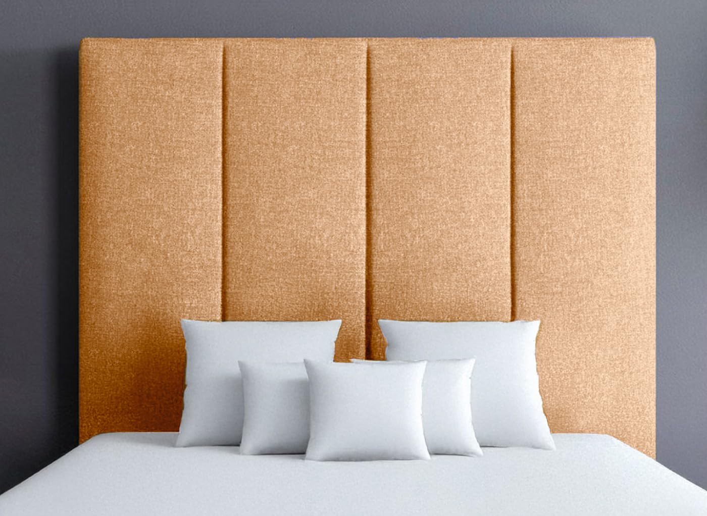 ELEGANT TASSY HEADBOARDS IN LUXURIOUS PLUSH VELVET FABRIC FOR DIVAN BEDS - 3FT SINGLE | 4FT6 DOUBLE | 5FT KING-SIZE | 6FT SUPER KING SIZE - 30" INCHES - 30" HEIGHT (CHAMPANGE, 3FT SMALL SIZE) โ image 1