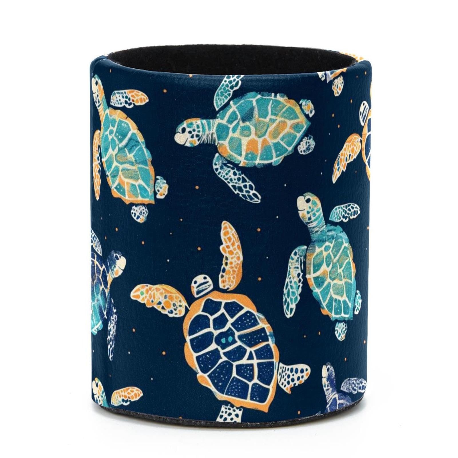 VAPOKF Round Pencil Holders for Desk, Turtles Pen Holders Pen Pot Makeup Brushes Storage Desktop Stationery Supplies Organiser for Home Office
