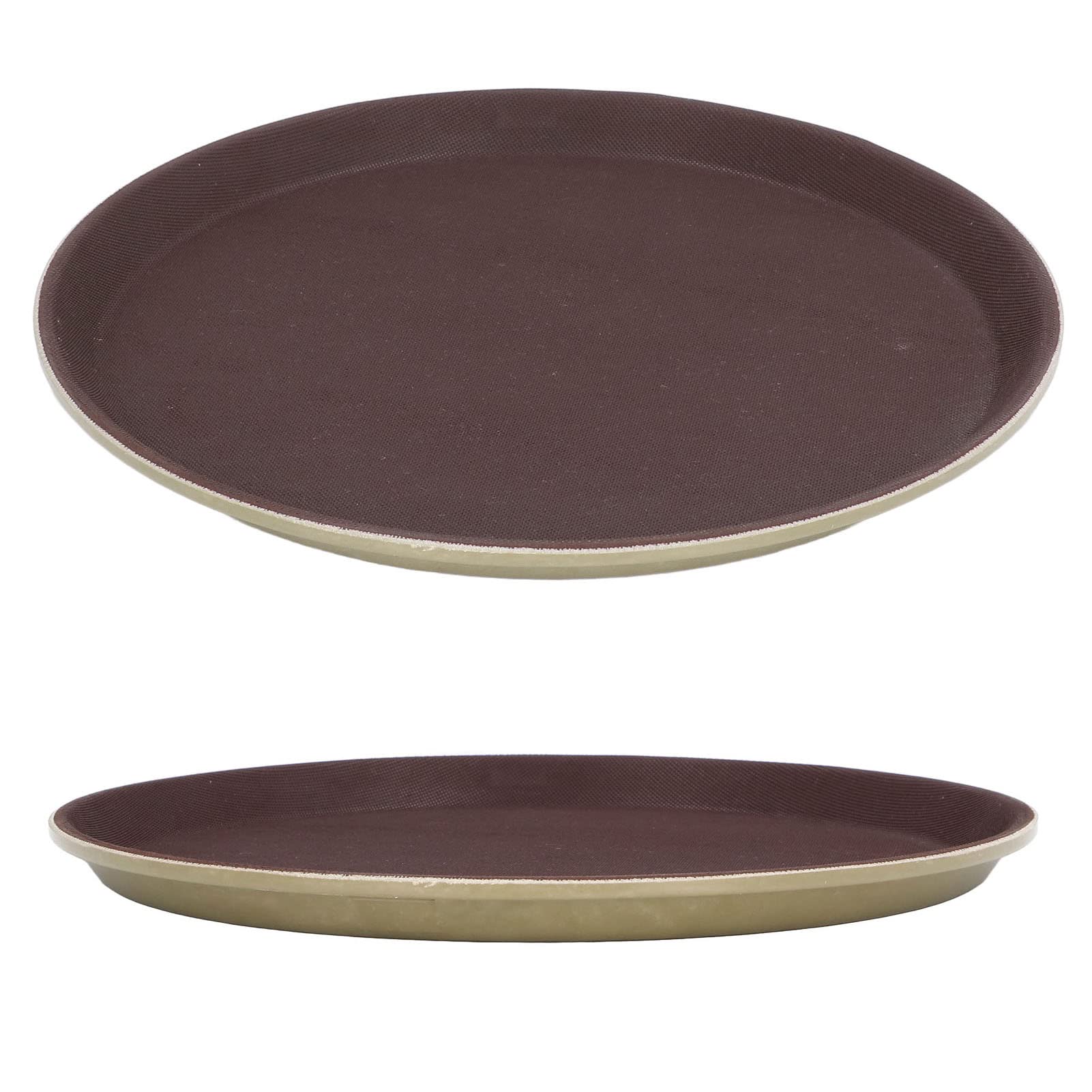Bandeja redonda apilable para servir ensalada y aperitivos, 35 cm, templado, para familias, cafeterías y restaurantes
