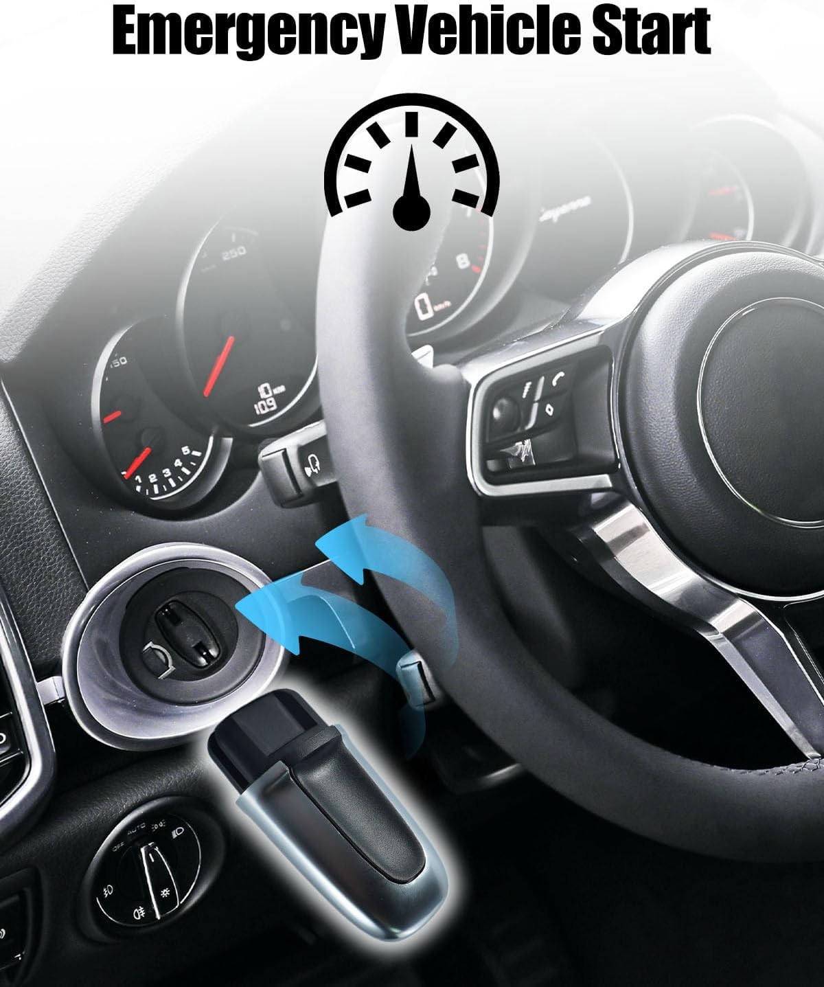 Entry and Drive Dummy Key Plug Fit for Porsche 911 Cayenne Macan Panamera Boxster, Repalces 7PP919157A - Image 4