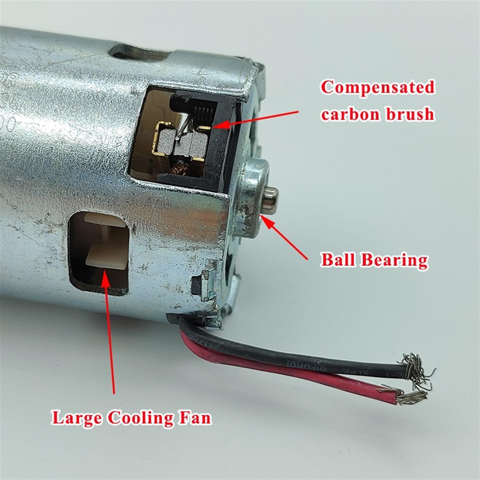 Moteur Électrique Micro RS-395 28 Mm - Modèle B 50W, 16,2V, Haute Vitesse (jusqu'à 15400 Tr/min) - Pour Bricolage, Outils, Loisirs Créatifs