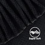 HOMEXCEL Bath Towel Set Pack of 2, (27 x 54 Inches) Microfiber Ultra Soft Highly Absorbent Bath Towel, Lightweight and Quick Drying Towels for Body, Sport, Yoga, SPA, Fitness, Black