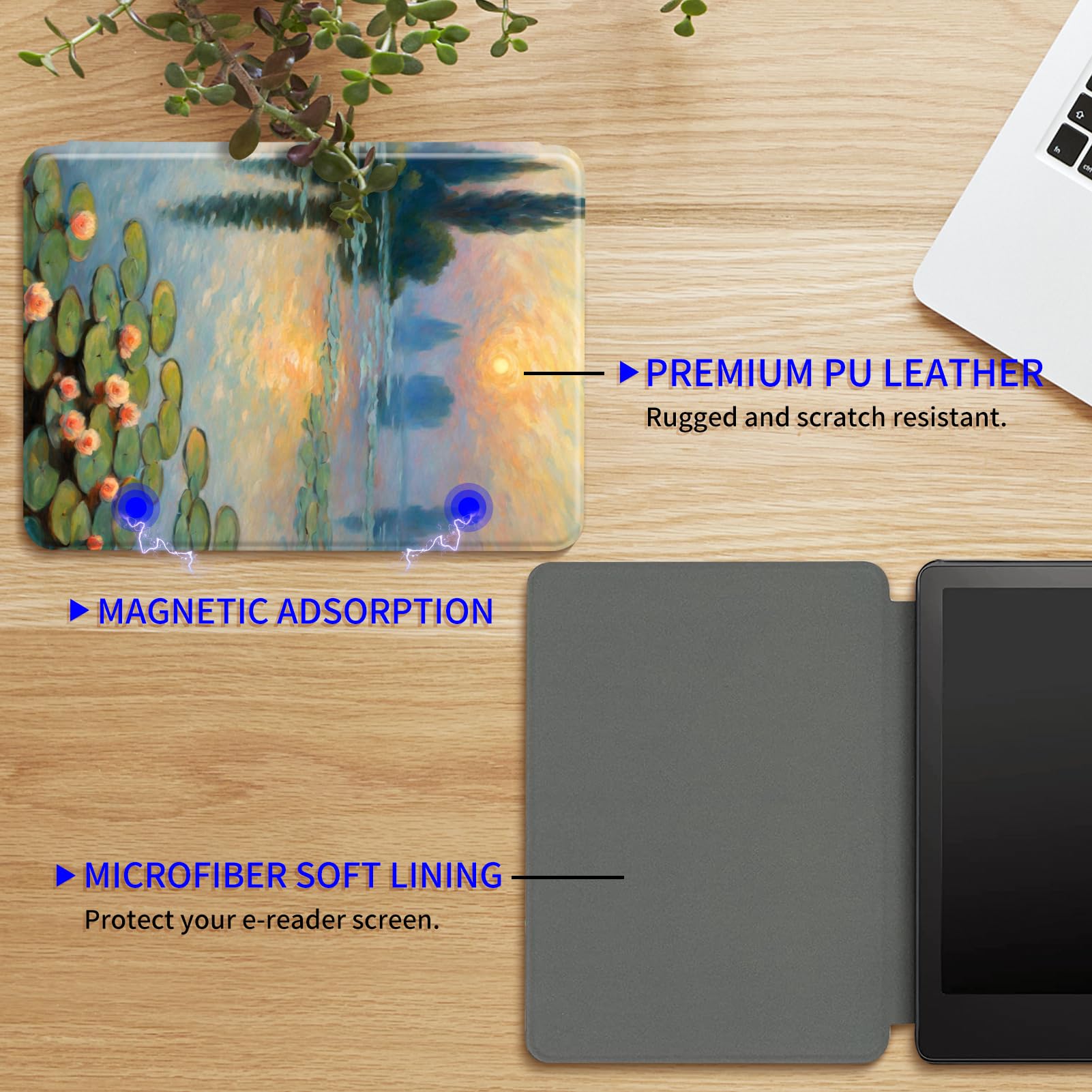 Funda Para Kindle Paperwhite 2015/2013/2012 Flip Carcasa PU Cuero