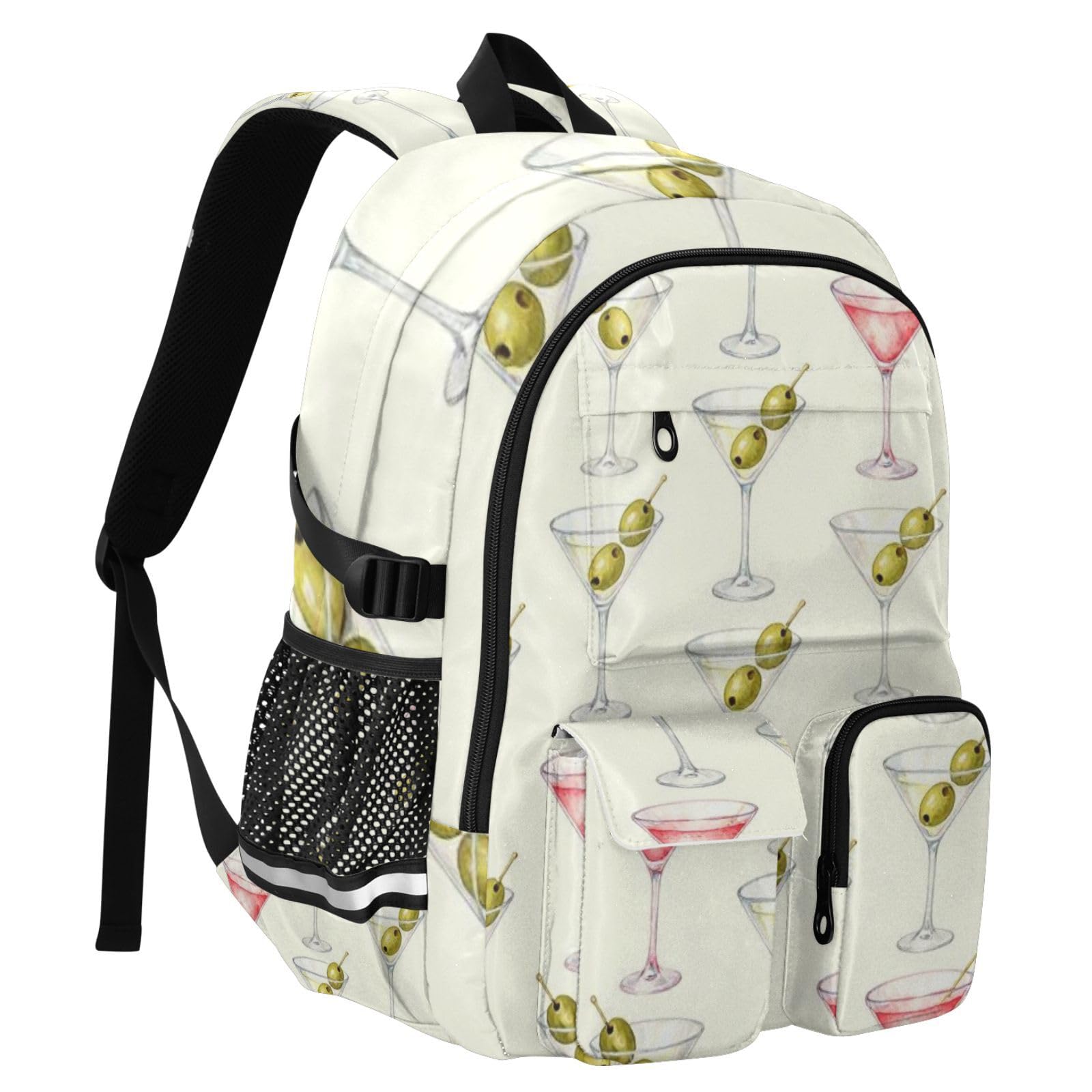 Plecaki na laptopa dla kobiet mężczyzn retro lato oliwkowy napój college torba do pracy 44.5 cm plecak roboczy dla dorosłych bagaż plecak na plecy